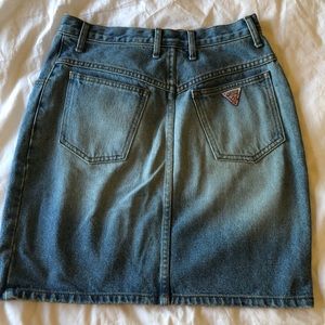 Vintage Guess jean pencil skirt.